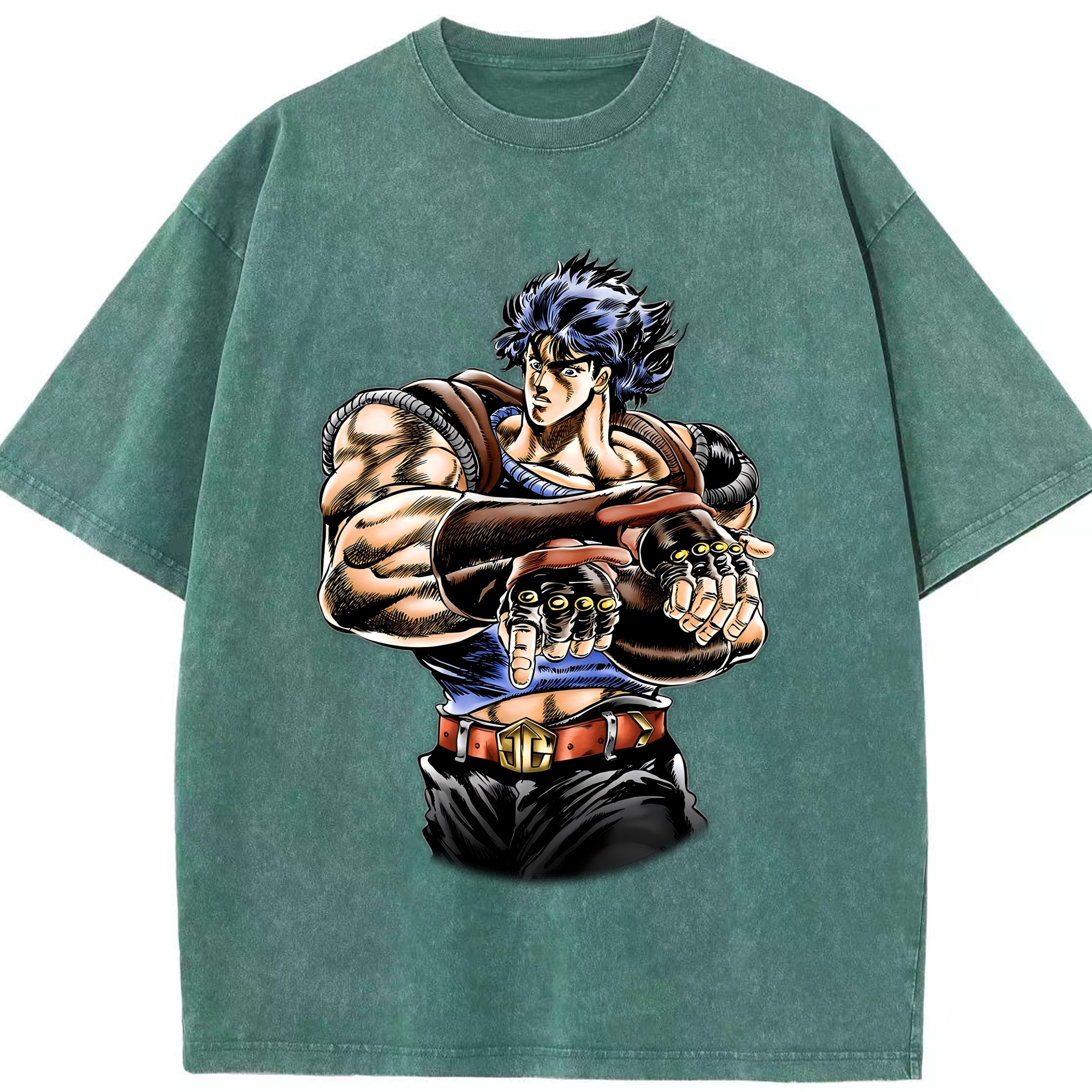 （画像用） ジョジョの奇妙な冒険 /ジョナサン?ジョースター JoJo's Bizarre Adventure Jonathan Joestar 綿100% ヴィンテージ風 半袖Tシャツ（フロントプリント）